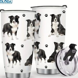 {NEW} Foloda 20oz Stainless Steel Border Collie Tumbler